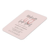 Girly pink Glitzer Moderner, stilvoller 40. Geburt Magnet (Linke Seite)