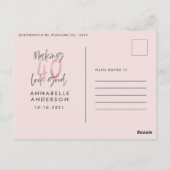 Girly pink Glitzer Moderner, stilvoller 40. Geburt Postkarte (Rückseite)