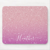Girly Pink Glitzer Mousepad (Vorne)