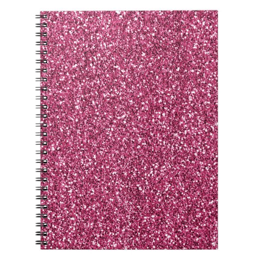 Girly Pink Glitzer Notizblock (Vorderseite)