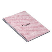 Girly Pink Glitzer Notizblock (Rechte Seite)