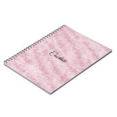 Girly Pink Glitzer Notizblock (Linke Seite)