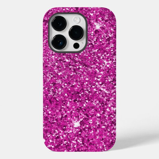 Girly Pink Glitzer Ombre Sparkle Case-Mate iPhone Hülle (Rückseite)