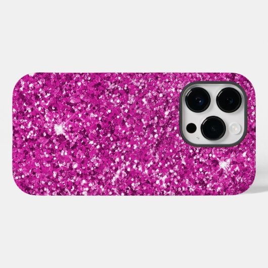 Girly Pink Glitzer Ombre Sparkle Case-Mate iPhone Hülle (Rückseite (Horizontal))