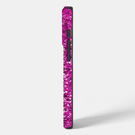 Girly Pink Glitzer Ombre Sparkle Case-Mate iPhone Hülle (Rückseite / Links)