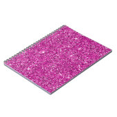 Girly Pink Glitzer Ombre Sparkle Notizblock (Linke Seite)
