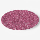 Girly Pink Glitzer      Pappteller (Schrägansicht)
