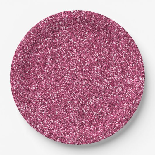 Girly Pink Glitzer      Pappteller (Vorderseite)