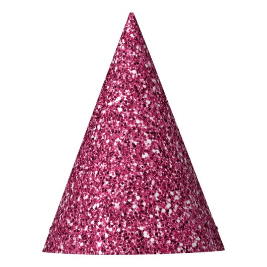 Girly Pink Glitzer Partyhütchen (Vorderseite)