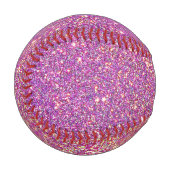 Girly Pink Glitzer Pattern Baseball (Vorderseite Links)