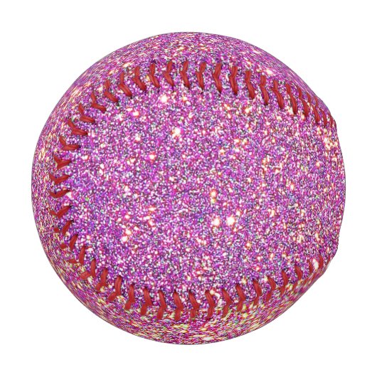 Girly Pink Glitzer Pattern Baseball (Vorderseite Links)