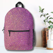 Girly Pink Glitzer Pattern Bedruckter Rucksack
