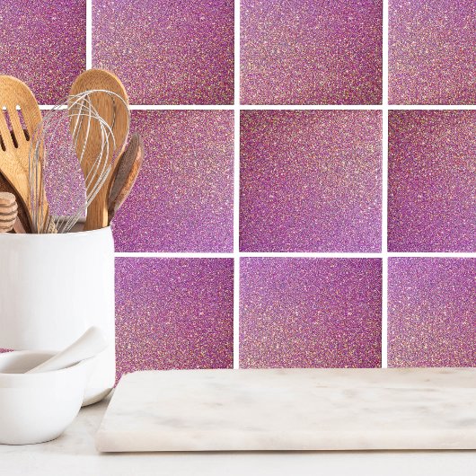 Girly Pink Glitzer Pattern Fliese