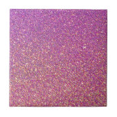 Girly Pink Glitzer Pattern Fliese (Vorderseite)