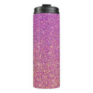 Girly Pink Glitzer Pattern Thermosbecher
