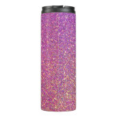 Girly Pink Glitzer Pattern Thermosbecher (Rückseite)