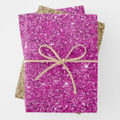 Girly Pink Glitzer Sparkle Geschenkpapier Set (Beispiel)