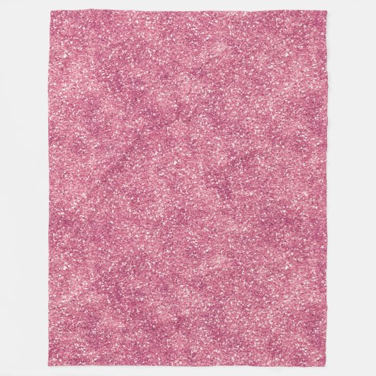 Girly Pink Glitzer Sparkle Glitz Fleecedecke (Vorderseite)