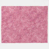 Girly Pink Glitzer Sparkle Glitz Fleecedecke (Vorderseite (Horizontal))