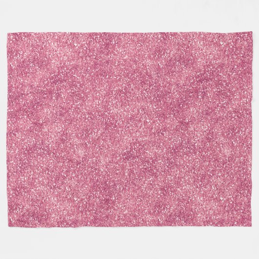 Girly Pink Glitzer Sparkle Glitz Fleecedecke (Vorderseite (Horizontal))