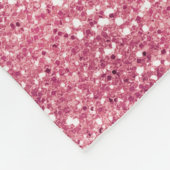 Girly Pink Glitzer Sparkle Glitz Fleecedecke (Ecke)