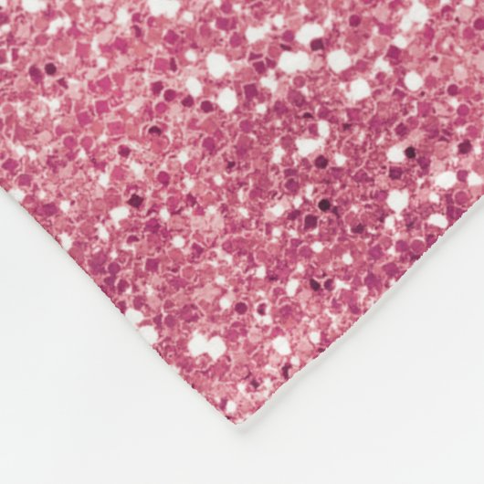 Girly Pink Glitzer Sparkle Glitz Fleecedecke (Ecke)