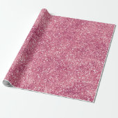 Girly Pink Glitzer Sparkle Glitz Geschenkpapier (Ungerollt)