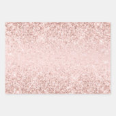 Girly Pink Glitzer Sparkle Glitz Geschenkpapier Set (Vorderseite 3)