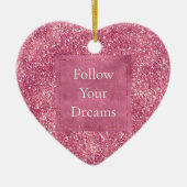 Girly Pink Glitzer Sparkle Glitz Keramik Ornament (Vorne)