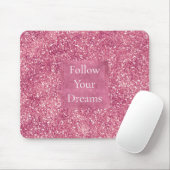 Girly Pink Glitzer Sparkle Glitz Mousepad (Mit Mouse)