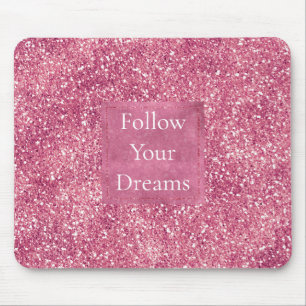 Girly Pink Glitzer Sparkle Glitz Mousepad