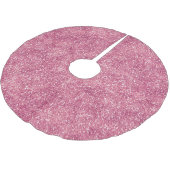 Girly Pink Glitzer Sparkle Glitz Polyester Weihnachtsbaumdecke (Schrägansicht)