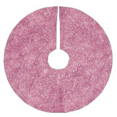 Girly Pink Glitzer Sparkle Glitz Polyester Weihnachtsbaumdecke (Vorderseite)