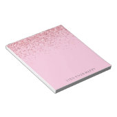 Girly Pink Glitzer Sparkle Notizblock (angewinkelt)