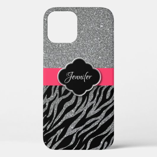 Girly Pink Glitzer Sparkle Stilvolle Girls Case-Mate iPhone Hülle (Rückseite)