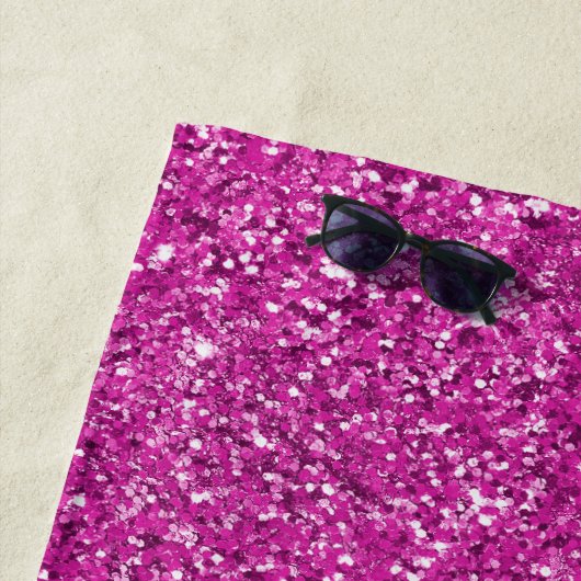 Girly Pink Glitzer Sparkle Strandtuch (Beispiel)