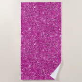 Girly Pink Glitzer Sparkle Strandtuch (Vorderseite)