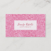 Girly-pink-Glitzer-Textur mit Glitzern Visitenkarte (Vorderseite)