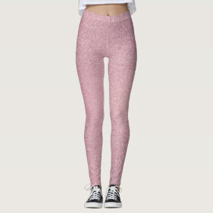 Girly Pink Glitzer Texture Leggings