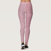 Girly Pink Glitzer Texture Leggings (Rückseite)