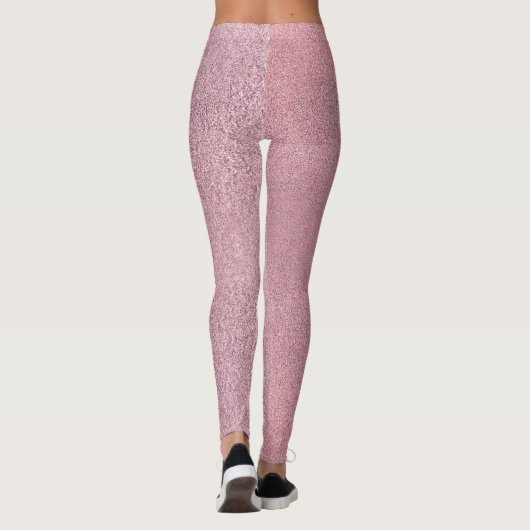 Girly Pink Glitzer Texture Leggings (Rückseite)