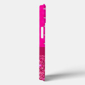 Girly Pink Glitzer und Diamonds Personalisiert Case-Mate iPhone Hülle (Rückseite / Rechts)