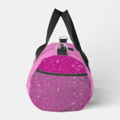 Girly-pink-Glitzer-Zackenbecher, Monogramm, kunden Duffle Bag (Rechts)