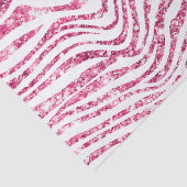 Girly Pink Glitzer Zebra Seidenpapier (Detail)