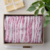 Girly Pink Glitzer Zebra Seidenpapier (Geschenk)