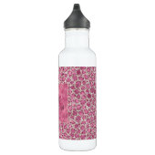 Girly Pink Glitzy Glam Glitzer Leopard Print       Edelstahlflasche (Rechts)