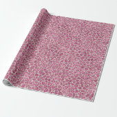Girly Pink Glitzy Glam Glitzer Leopard Print Geschenkpapier (Ungerollt)