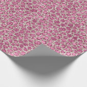 Girly Pink Glitzy Glam Glitzer Leopard Print Geschenkpapier (Ecke)