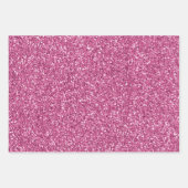 Girly Pink Glitzy Glam Glitzer Leopard Print Geschenkpapier Set (Vorderseite 3)
