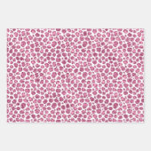 Girly Pink Glitzy Glam Glitzer Leopard Print Geschenkpapier Set (Vorderseite 2)